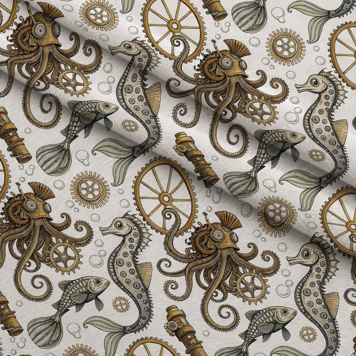 Clockwork Tides Pattern 3 Minky Fabric
