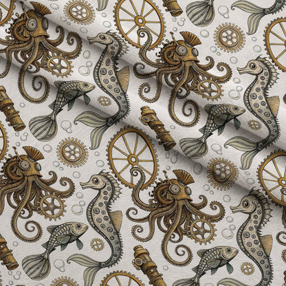 Clockwork Tides Pattern 3 Minky Fabric