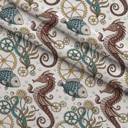 Clockwork Tides Pattern 5 Minky Fabric