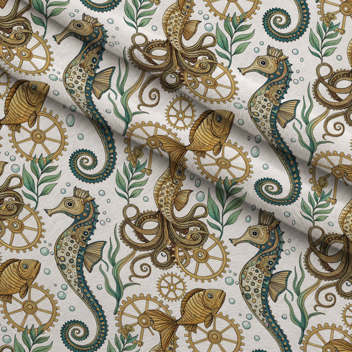 Clockwork Tides Pattern 6 Minky Fabric