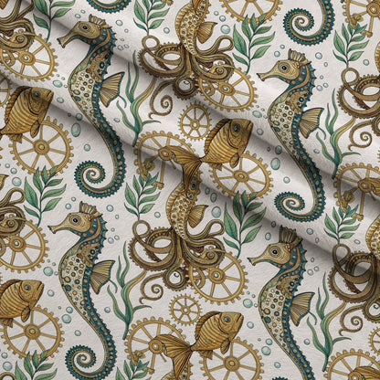 Clockwork Tides Pattern 6 Minky Fabric