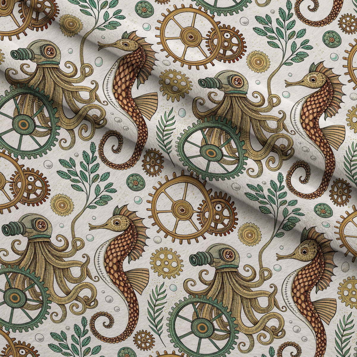 Clockwork Tides Pattern 7 Minky Fabric
