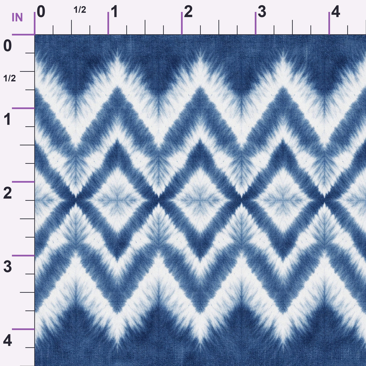 Cobalt Batik Blooms Pattern 8 Minky Fabric
