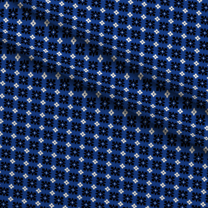 Cobalt Paisley Pattern 10 Minky Fabric