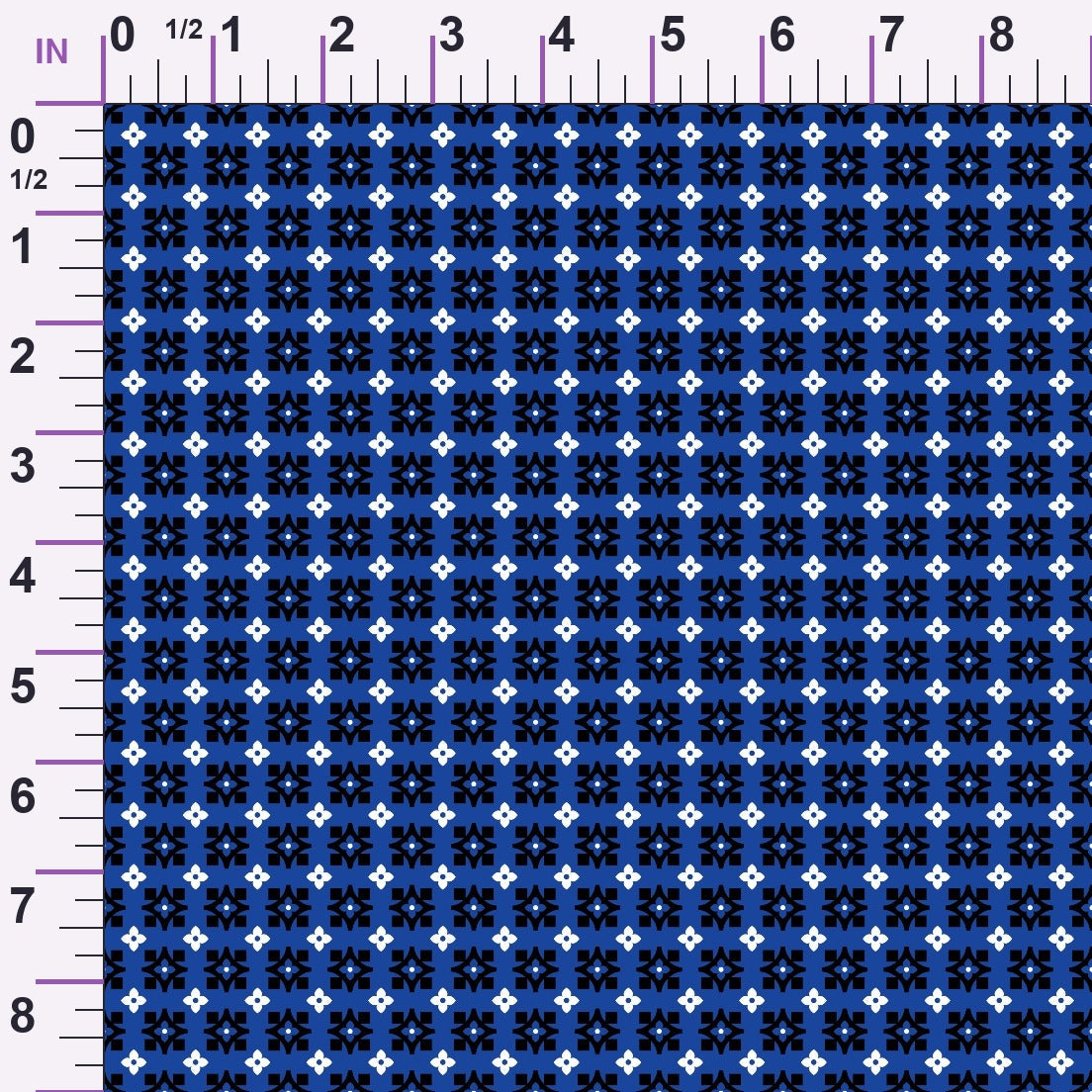 Cobalt Paisley Pattern 10 Minky Fabric