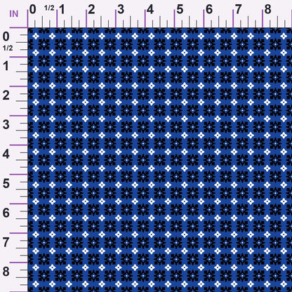Cobalt Paisley Pattern 10 Minky Fabric