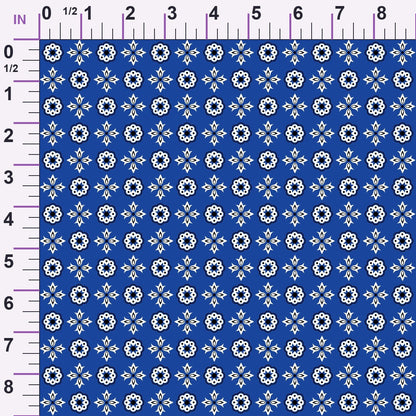 Cobalt Paisley Pattern 11 Minky Fabric