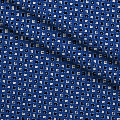 Cobalt Paisley Pattern 4 Minky Fabric