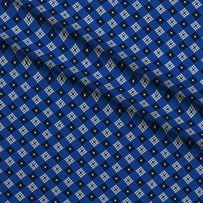 Cobalt Paisley Pattern 5 Minky Fabric