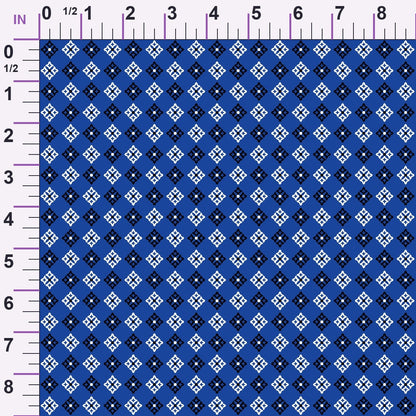 Cobalt Paisley Pattern 5 Minky Fabric