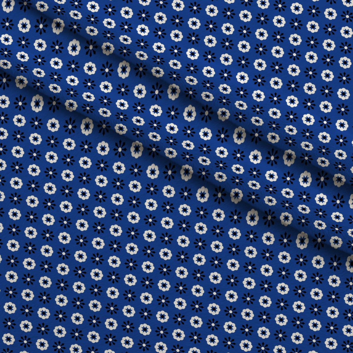 Cobalt Paisley Pattern 7 Minky Fabric