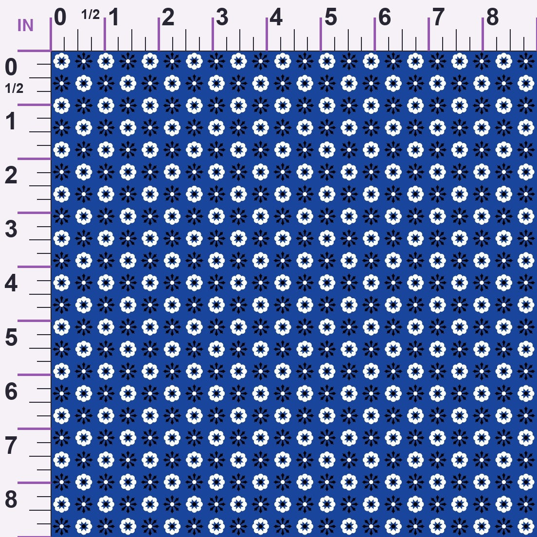 Cobalt Paisley Pattern 7 Minky Fabric
