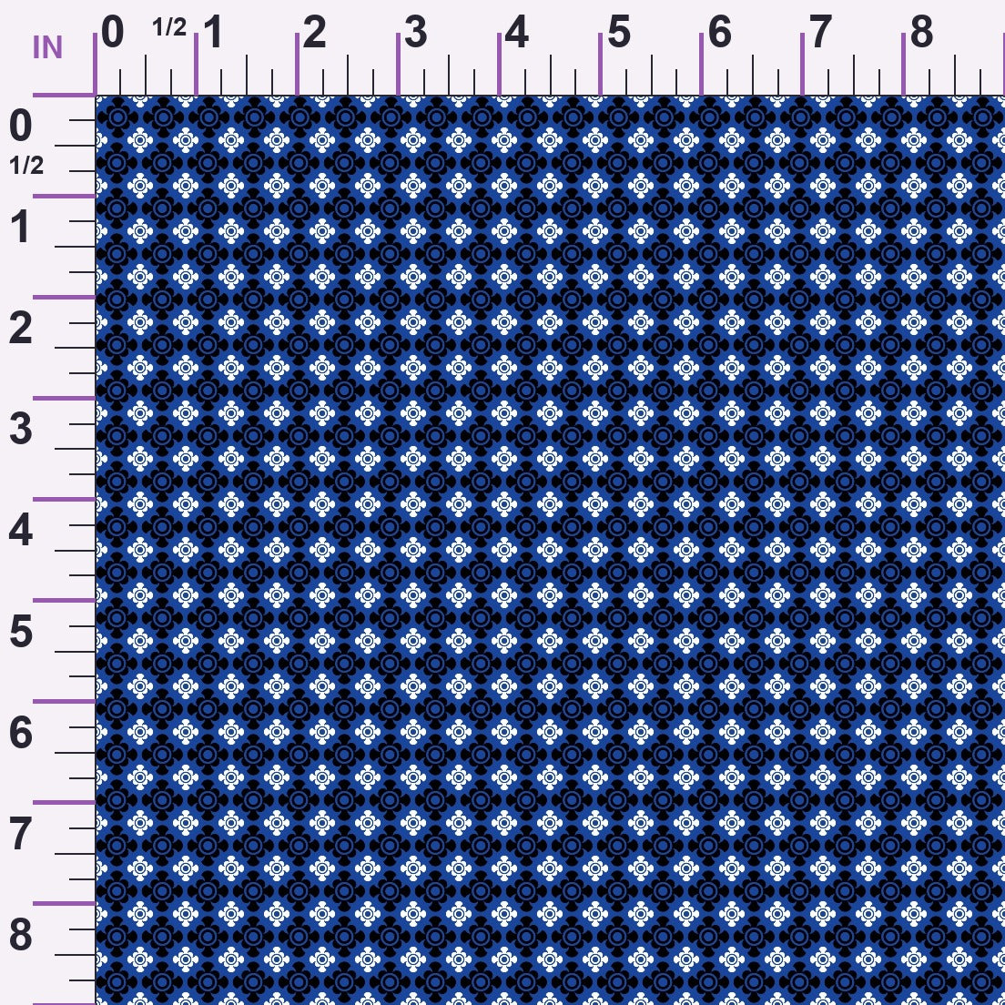 Cobalt Paisley Pattern 8 Minky Fabric