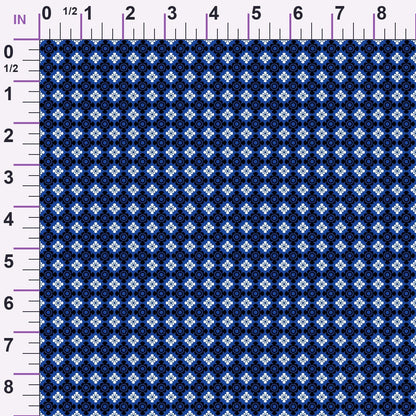 Cobalt Paisley Pattern 8 Minky Fabric