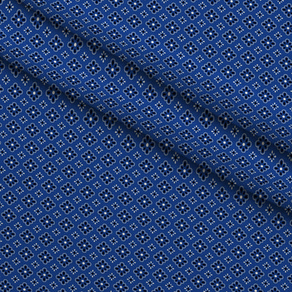 Cobalt Paisley Pattern 9 Minky Fabric