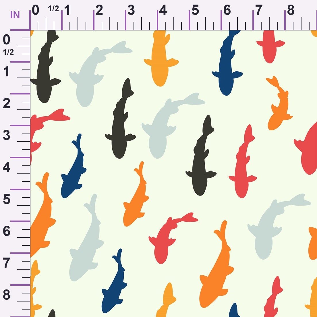 Colorful Fish Pattern Minky Fabric
