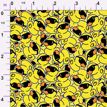 Cool Rubber Ducks Minky Fabric