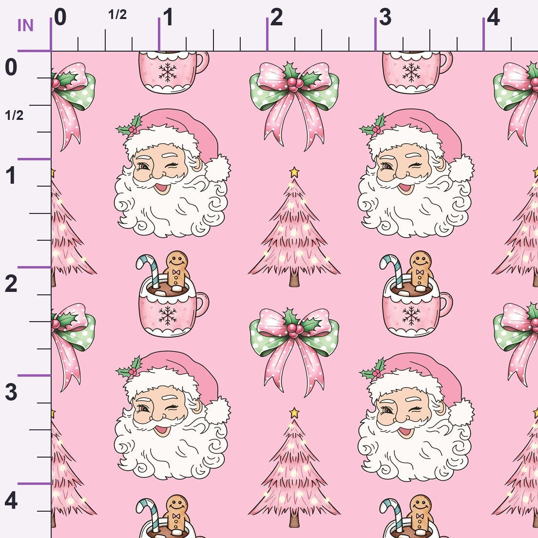 Coquette Christmas Santa Minky Fabric
