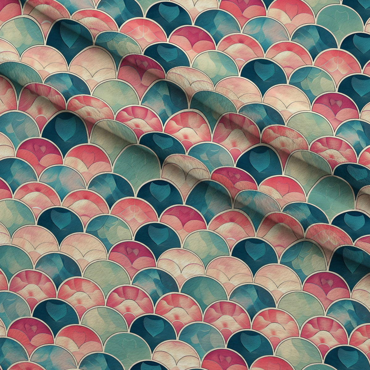 Coral Lagoon Pattern 10 Minky Fabric