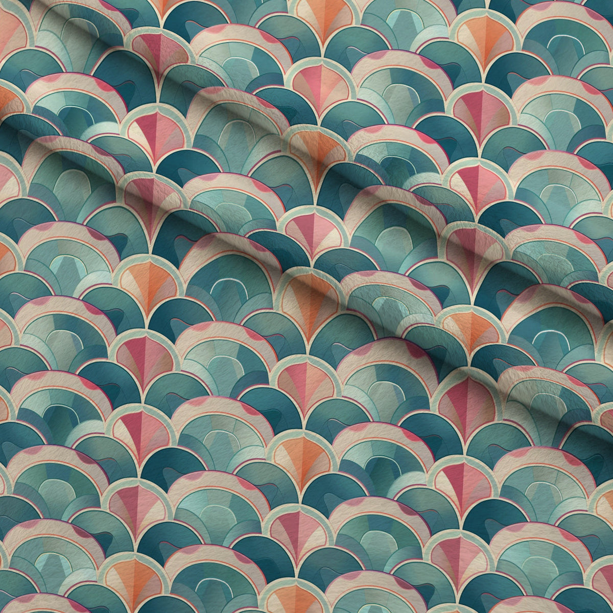 Coral Lagoon Pattern 13 Minky Fabric