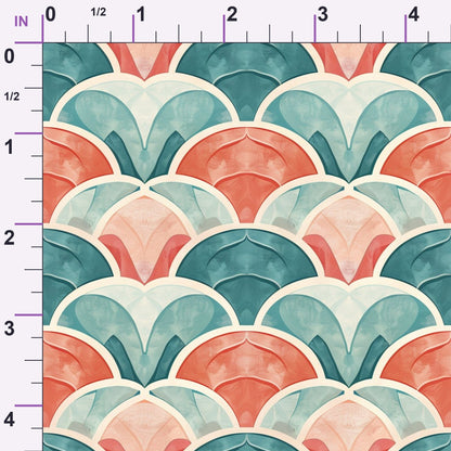 Coral Lagoon Pattern 15 Minky Fabric