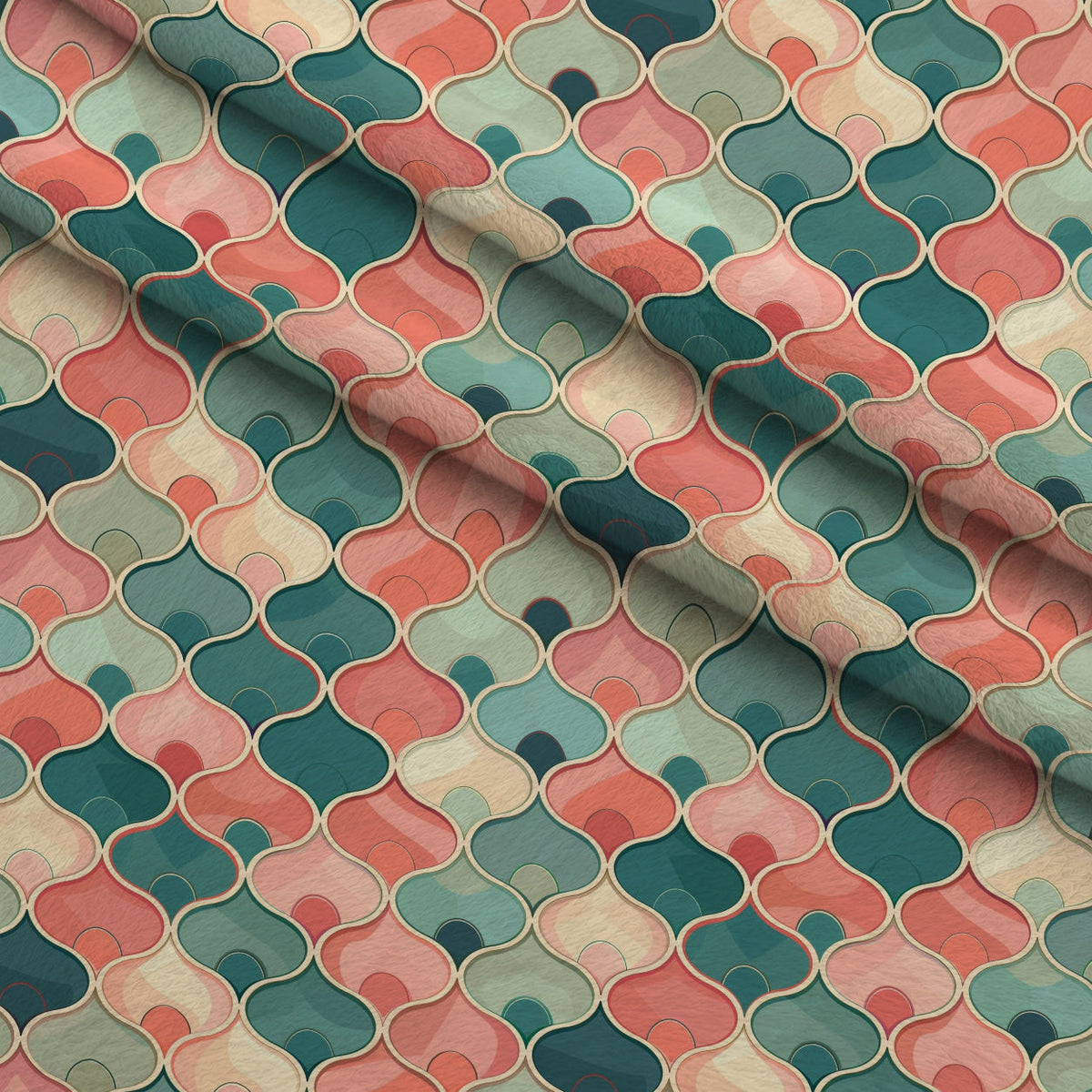 Coral Lagoon Pattern 18 Minky Fabric