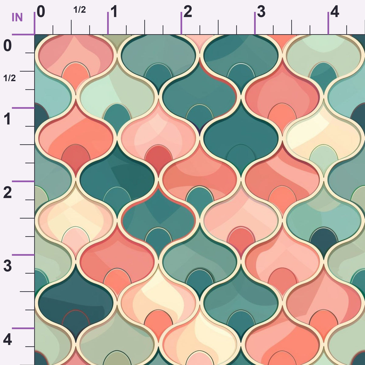 Coral Lagoon Pattern 18 Minky Fabric