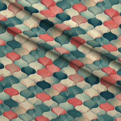 Coral Lagoon Pattern 3 Minky Fabric
