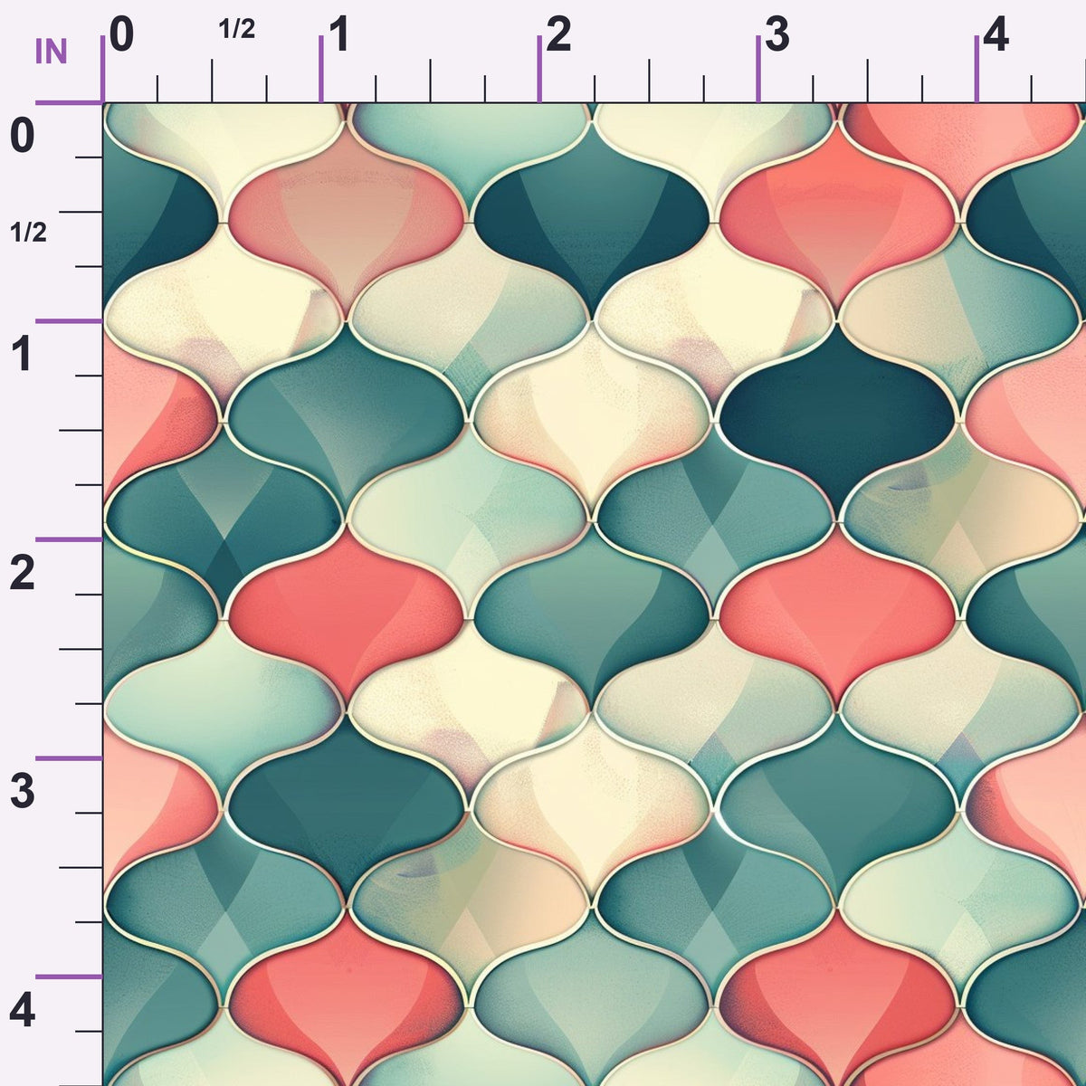 Coral Lagoon Pattern 3 Minky Fabric