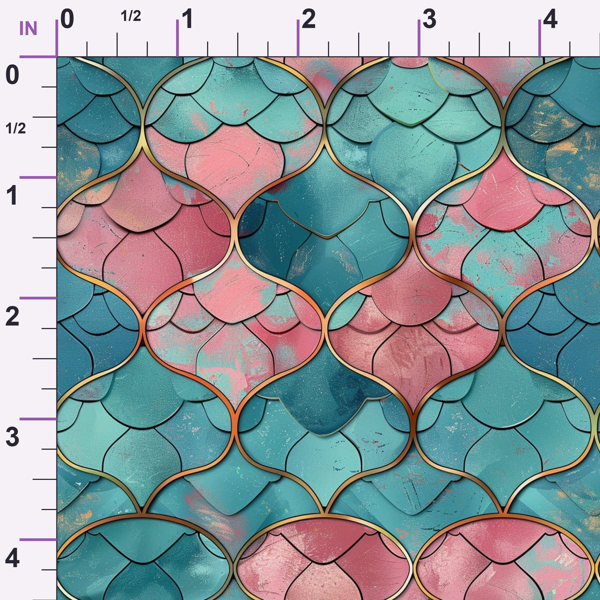 Coral Lagoon Pattern 4 Minky Fabric
