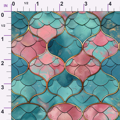 Coral Lagoon Pattern 4 Minky Fabric
