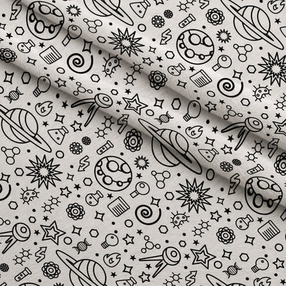 Cosmic Lab Doodles Pattern 1 Minky Fabric