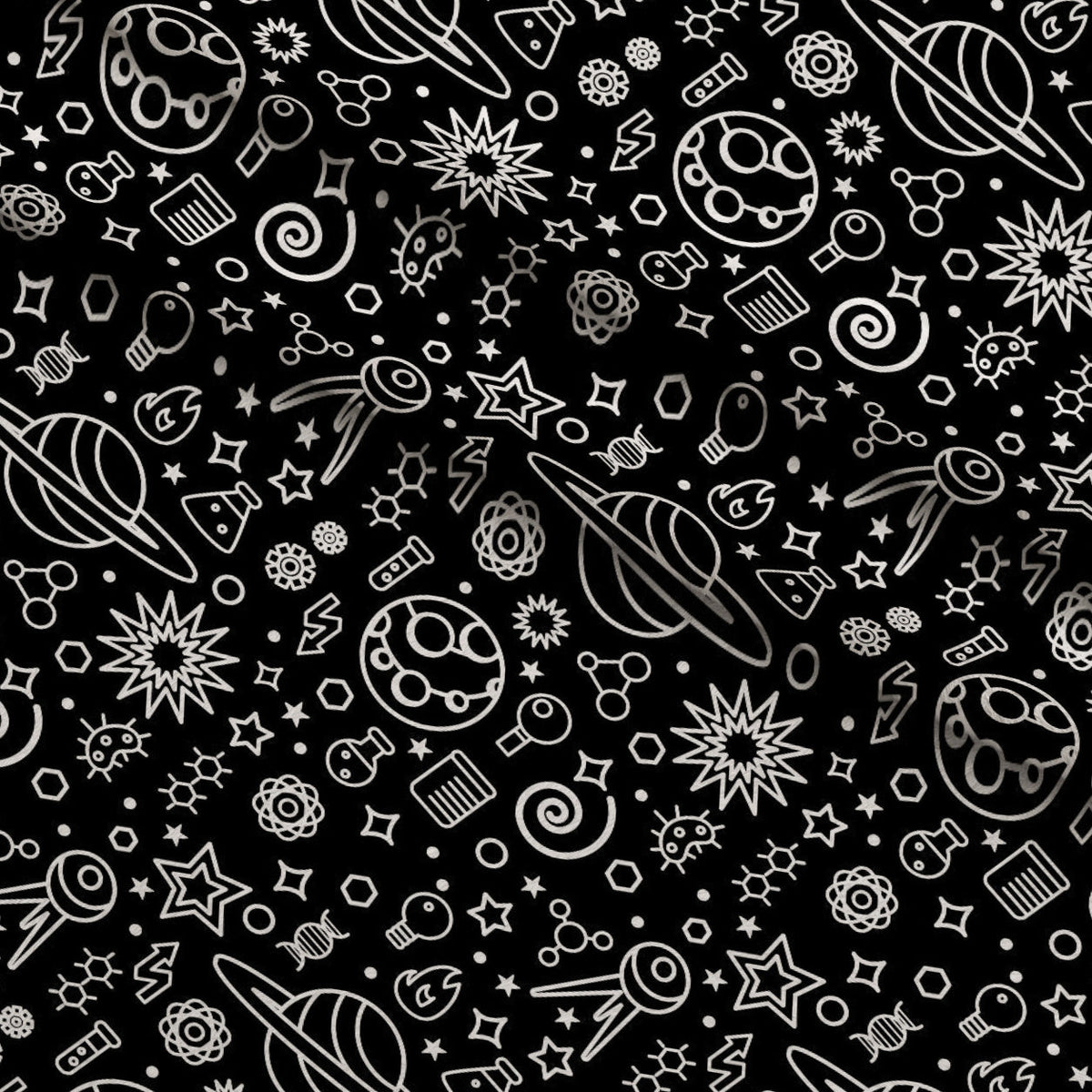 Cosmic Lab Doodles Pattern 2 Minky Fabric