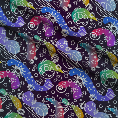 Cosmic Lab Doodles Pattern 4 Minky Fabric