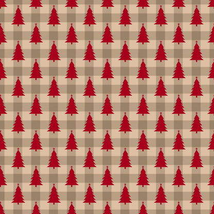 Peppermint Snowfall Pattern 5 Minky Fabric