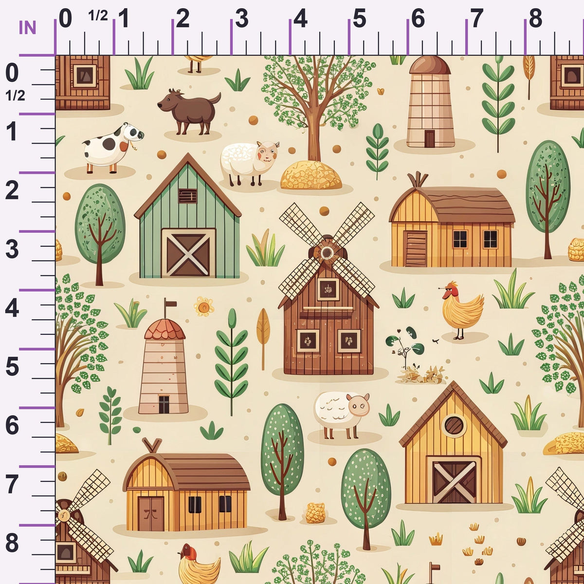 Countryside Charm Pattern 1 Minky Fabric