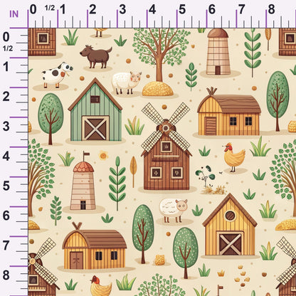 Countryside Charm Pattern 1 Minky Fabric