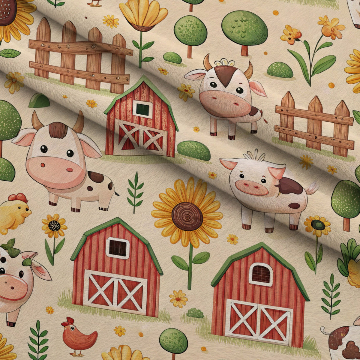 Countryside Charm Pattern 4 Minky Fabric