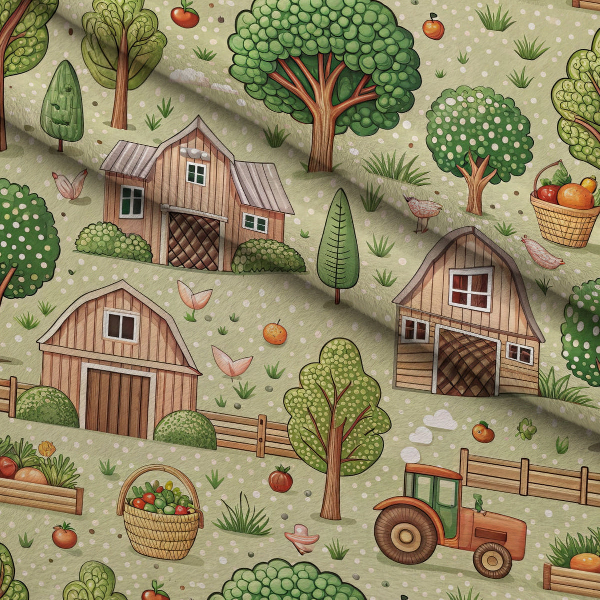 Countryside Charm Pattern 6 Minky Fabric