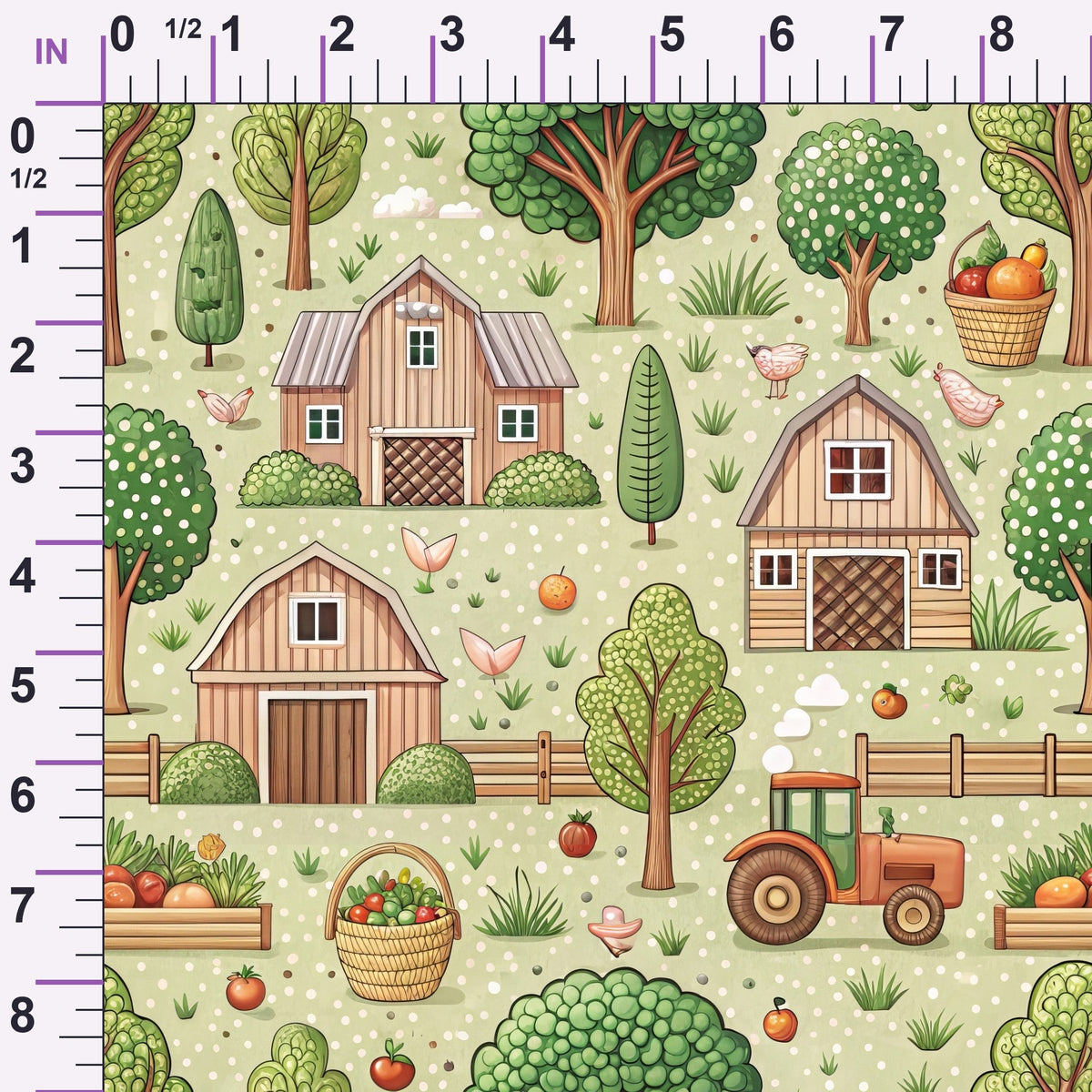 Countryside Charm Pattern 6 Minky Fabric