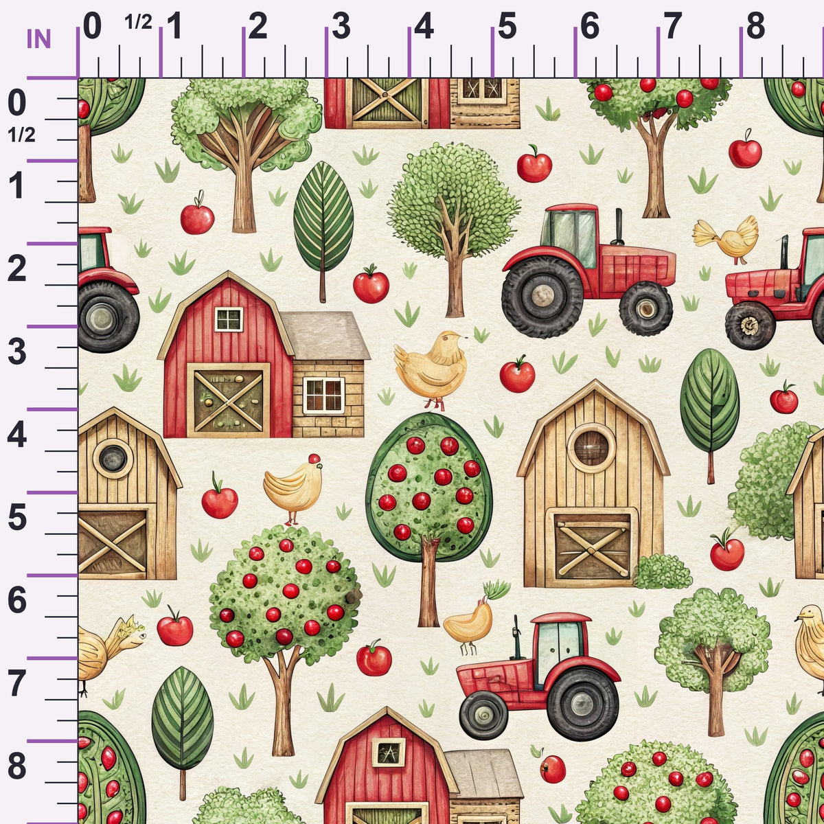 Countryside Charm Pattern 7 Minky Fabric