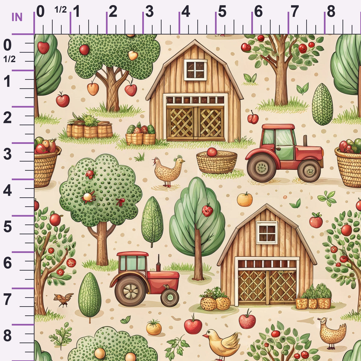 Countryside Charm Pattern 9 Minky Fabric