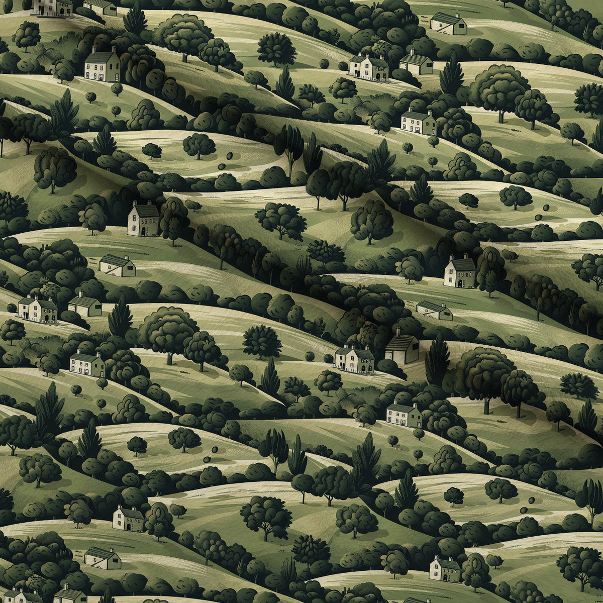 Countryside Cottages Pattern 9 Minky Fabric