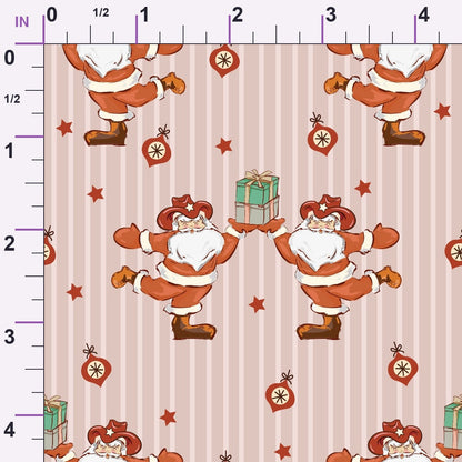 Cowboy Christmas Pattern 1 Minky Fabric
