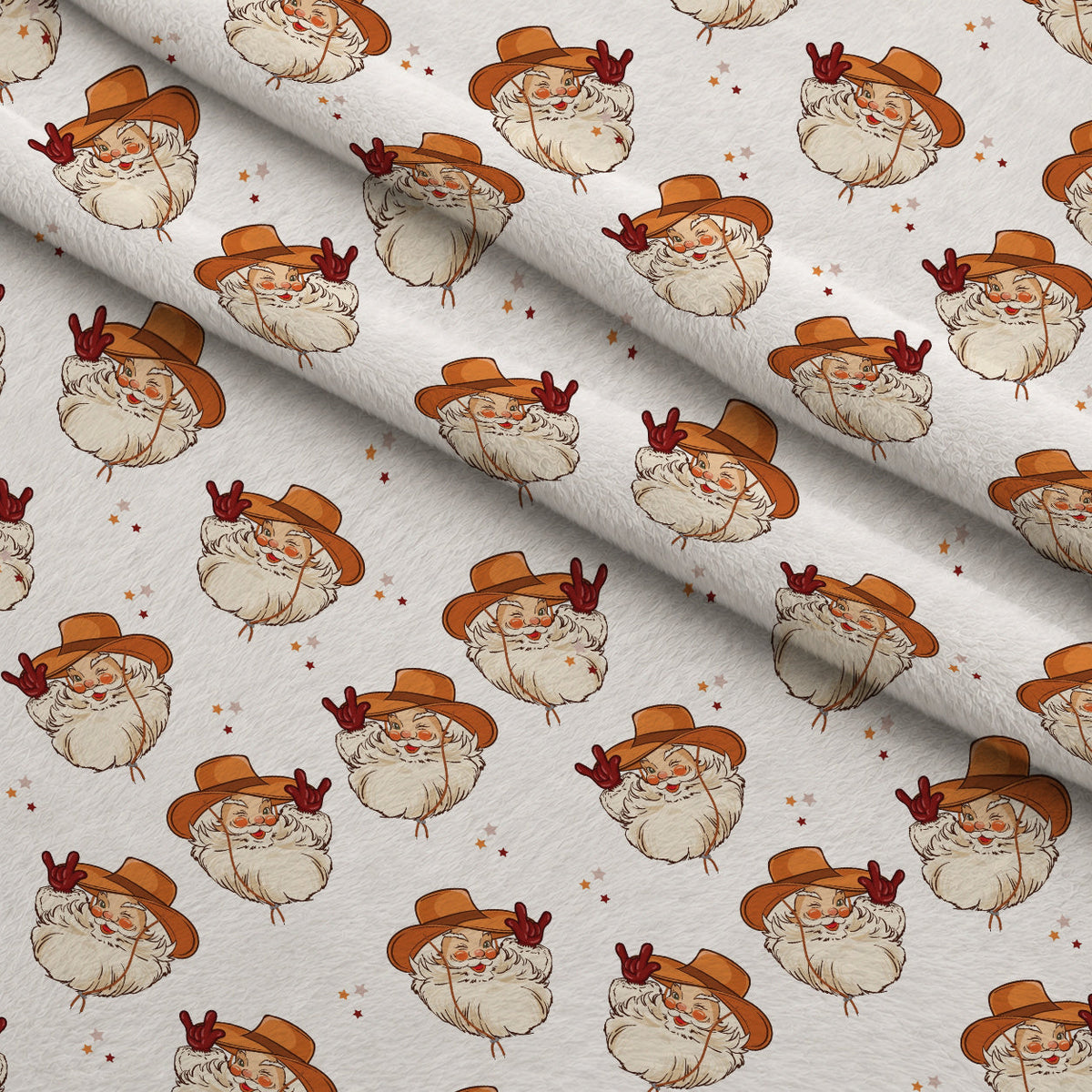 Cowboy Christmas Pattern 8 Minky Fabric