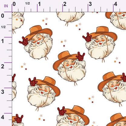 Cowboy Christmas Pattern 8 Minky Fabric