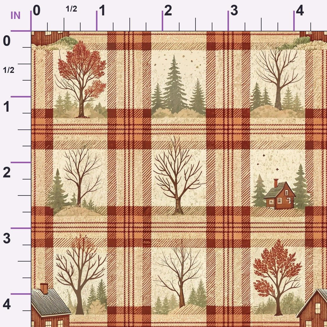 Cozy Cabin Tartan Pattern 10 Minky Fabric