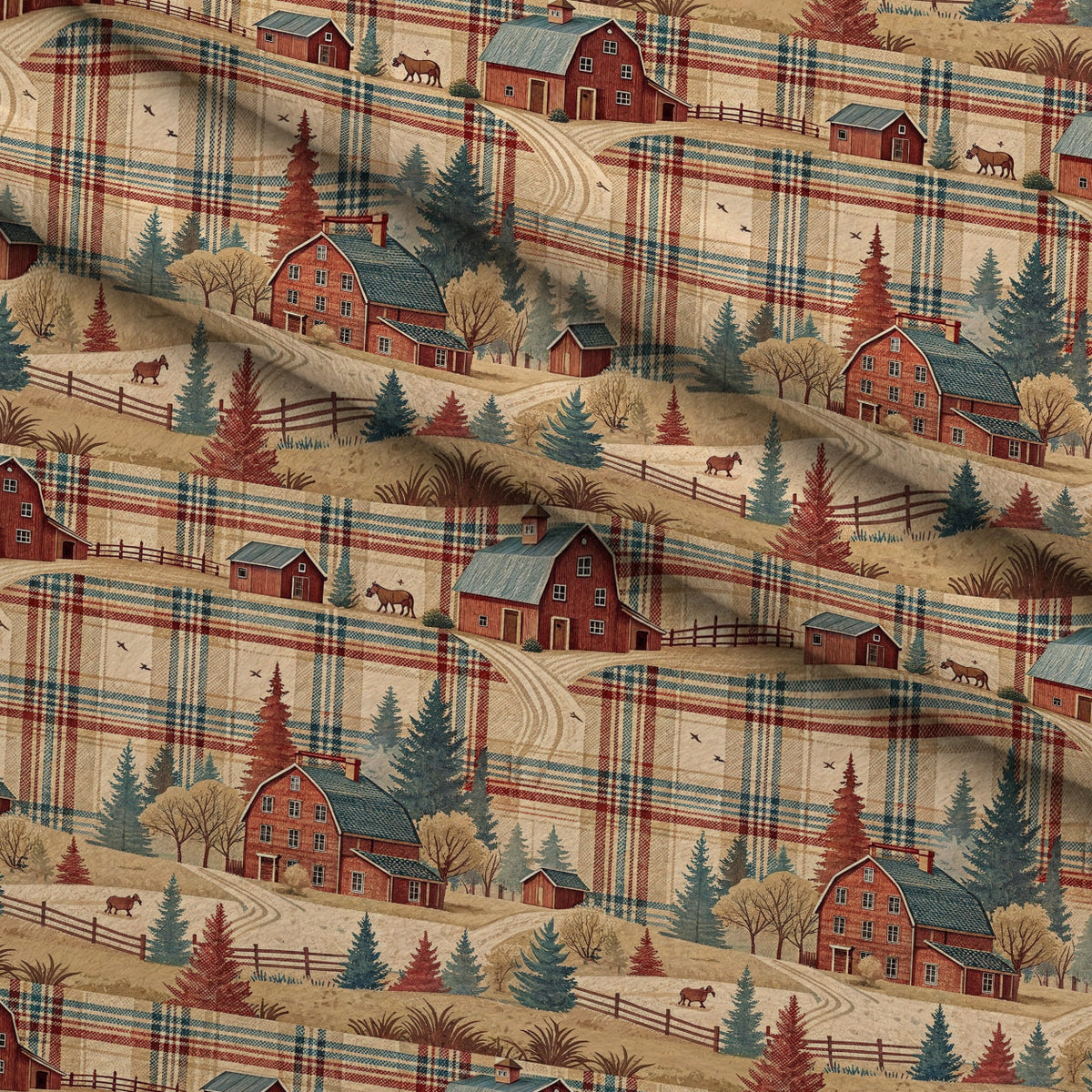 Cozy Cabin Tartan Pattern 4 Minky Fabric