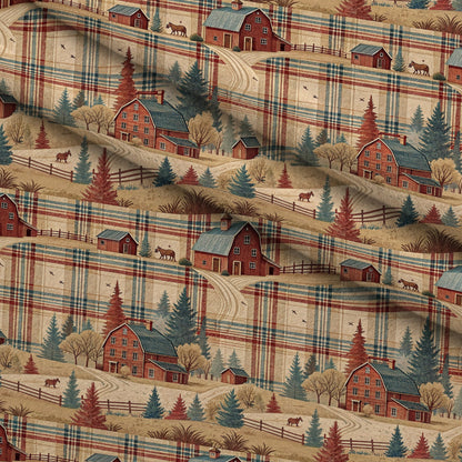 Cozy Cabin Tartan Pattern 4 Minky Fabric