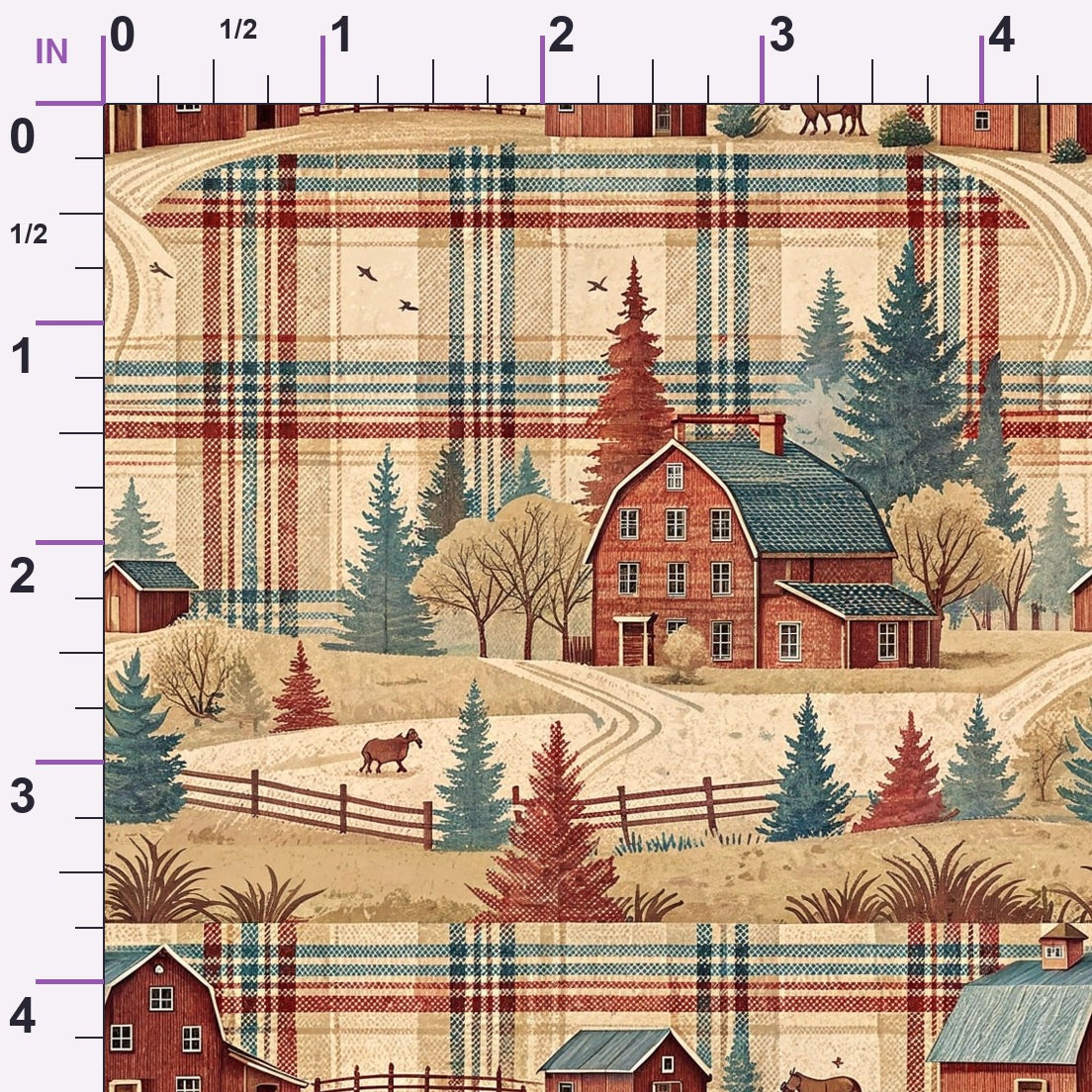 Cozy Cabin Tartan Pattern 4 Minky Fabric